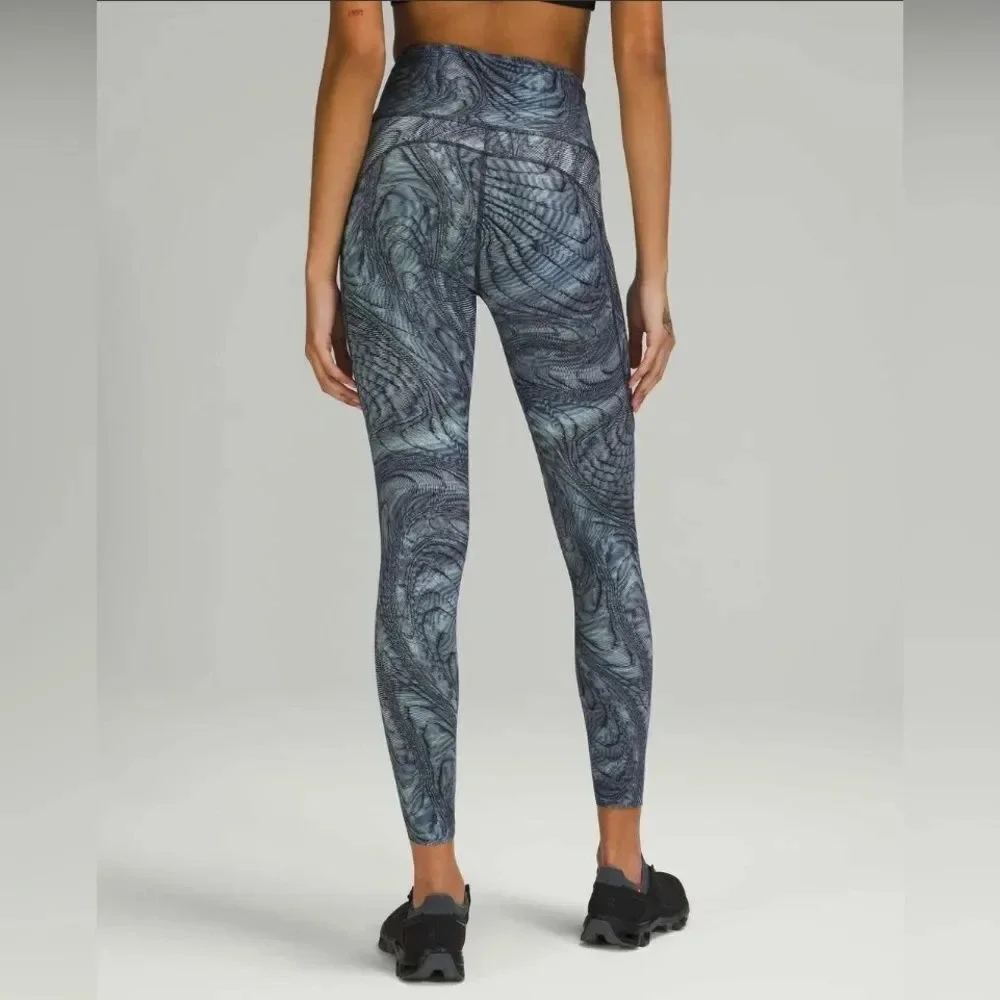Lululemon sz 2 Fast and Free Tight 25" *Non-Reflective Nulux blue EUC - Picture 11 of 14